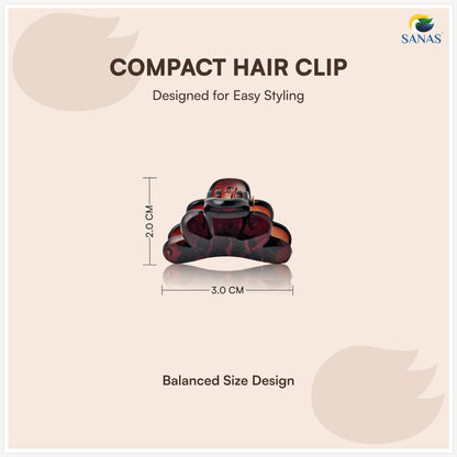 SANAS (4 Pcs) Small Hair Claw Clips Stylish Aesthetic Clutchers Cute Hair Accessories for Women and Girls Versatile 4 Shades (4 Pcs)