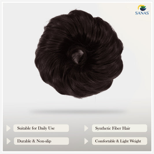 Sanas Brown Messy Rubber Hair Band - 2Pcs