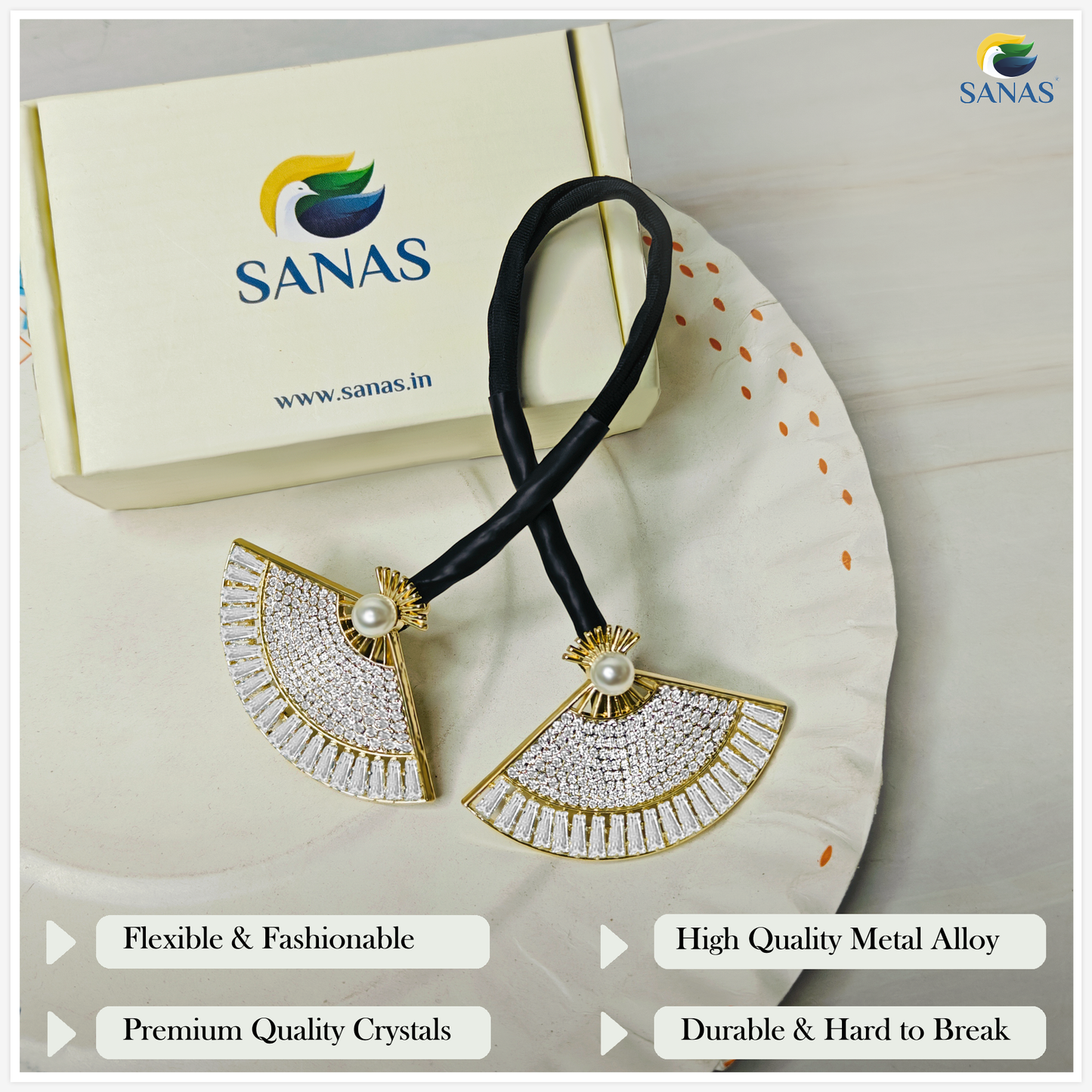 Sanas Rhinestone Hair Twist Bun Maker - 1Pc