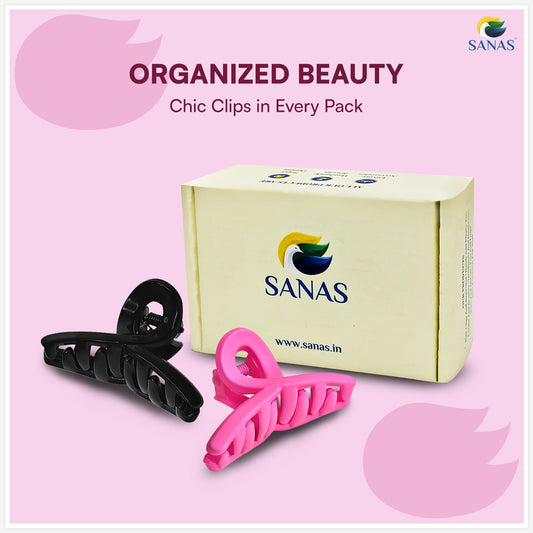 Sanas Matte Small Hair Clip Pack Of 7