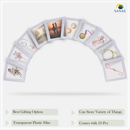 Sanas White Acrylic Shadow Box - 10Pcs