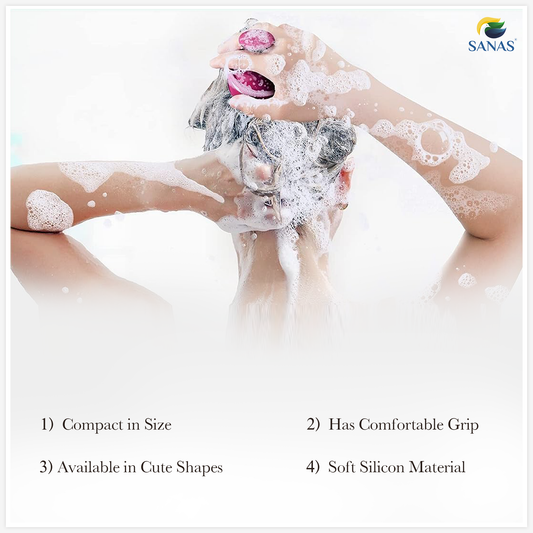 Sanas Scalp Scrub Shampoo Brush - 3Pcs