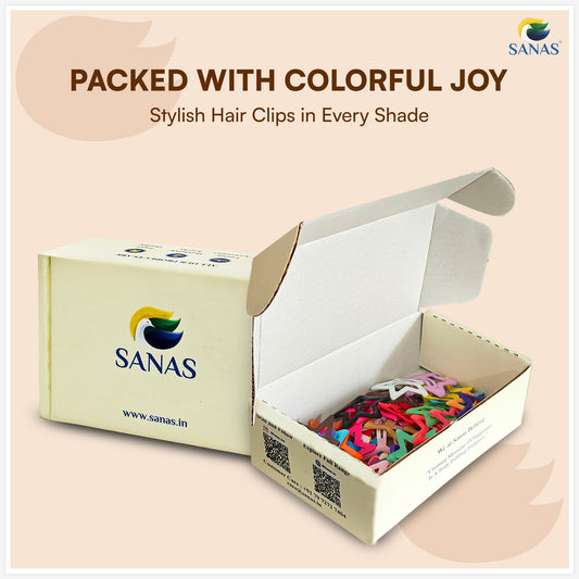 Sanas Multicolor Star Tic-Tac Clips Set of 40