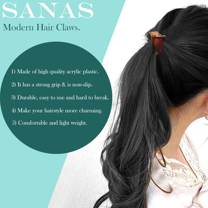 Sanas Fish Style Hair Clip - 4Pcs