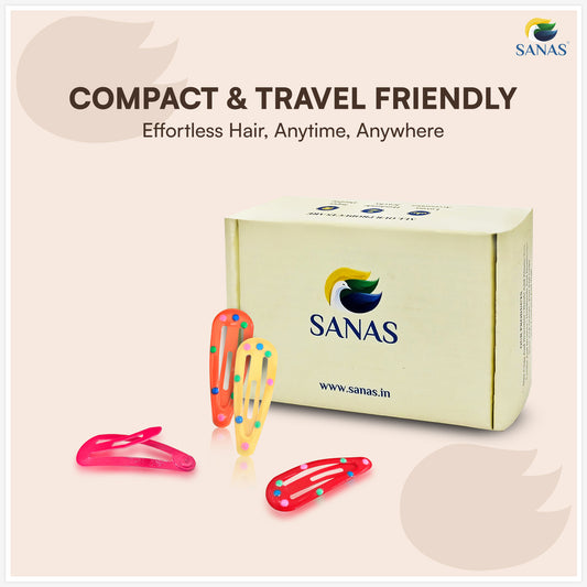 Sanas (24Pcs) Small Tic Tac Hair Clips For Women Stylish Polka Dot Tic Tac Clip For Girls Hair Accessories For Kids Girls Return Gifts Baby Hair Clips For Girls Baby Clips For Kids (Multicolor) (24Pcs)