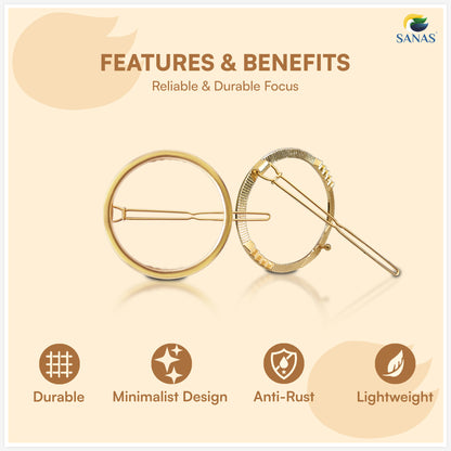 Sanas Hollow Pins Multi-Shape Hair Accessories - 12Pcs