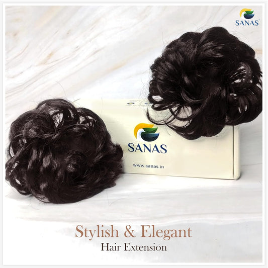 Soft reusable hair extension for messy bun style looks
