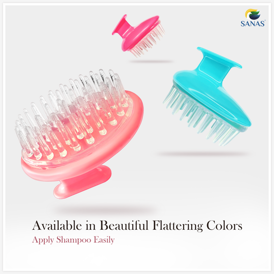 Sanas Scalp Scrub Shampoo Brush - 3Pcs