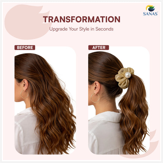 Sanas (10Pcs) Hair Scrunchies For Women Stone Rubber Band For Hair Ties For Women Beauty Accessories For Girls Gift Cute Scrunchies Set Cotton Hair Accessories For Woman Stylish  (Mixed Colors) (10Pcs)