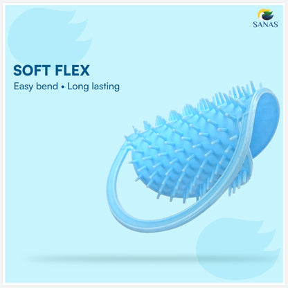 Sanas Soft Rubber Teeth Pocket Comb - 3Pcs
