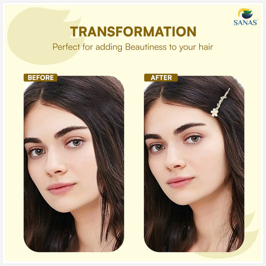 Sanas Flower Bobby Pins For Women 2 Pcs