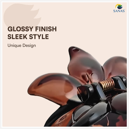 Sanas Flower Clips For Girls (3Pcs) Flower Clips For Women Hair Clips For Women Stylish Clutchers For Hair Claw Clip For Women Aesthetic Fashion Accessories For Girls Teenage (3Pcs)(3 Versatile Shades)