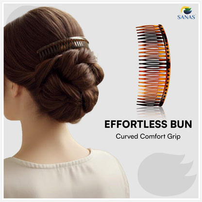 SANAS Hair Side Combs for Women | Side Comb Hair Clip Set | French Comb Clip & Bridal Hair Comb | Strong Hold Bun Comb Pin | Decorative Hair Comb Clip (Pick Any 2)