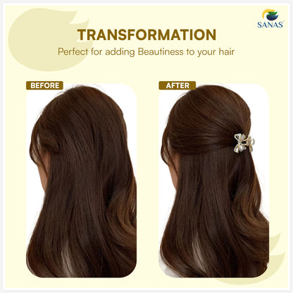 Sanas Tiny Crystal Knot Hair Clip For Women 1 Pc