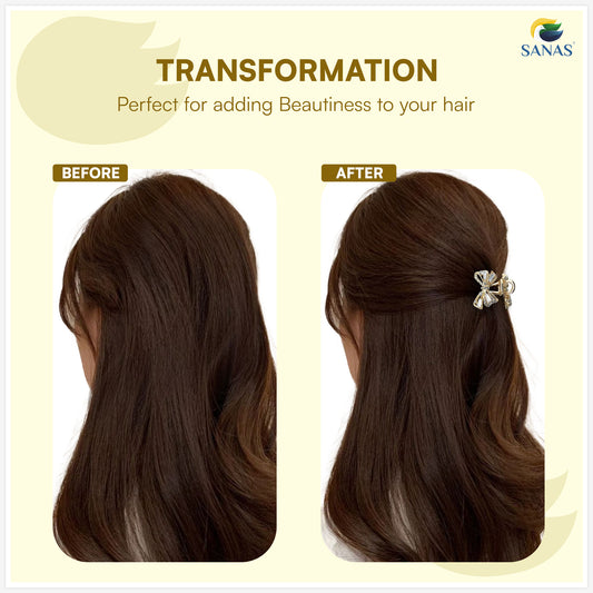 Sanas Tiny Crystal Knot Hair Clip For Women 1 Pc