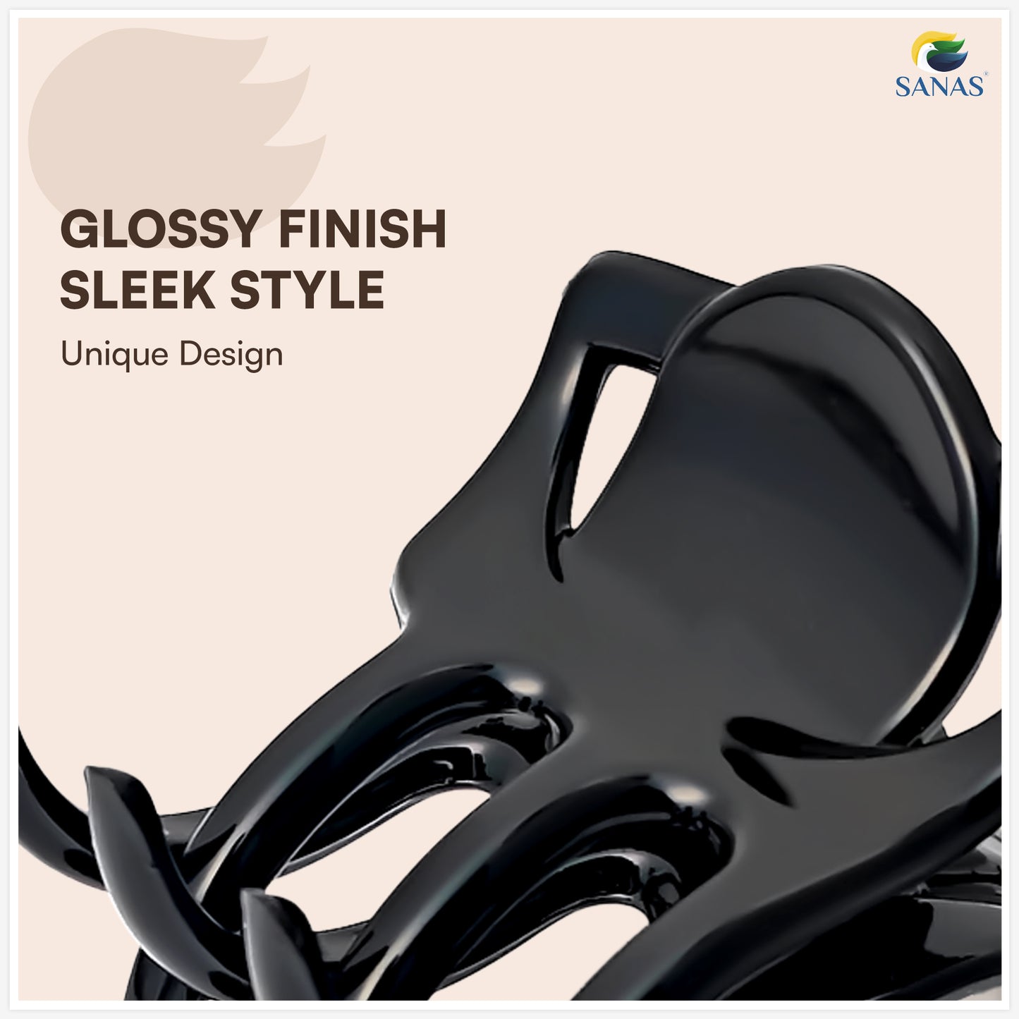 SANAS (4 Pcs) Korean Hair Claw Clips Stylish Aesthetic Clutchers Hair Accessories for Women and Girls Versatile 4 Shades (4 Pcs)