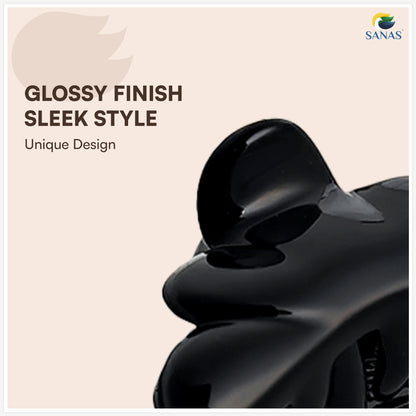 SANAS (4 Pcs) Small Hair Claw Clips Stylish Aesthetic Clutchers Cute Hair Accessories for Women and Girls Versatile 4 Shades (4 Pcs)