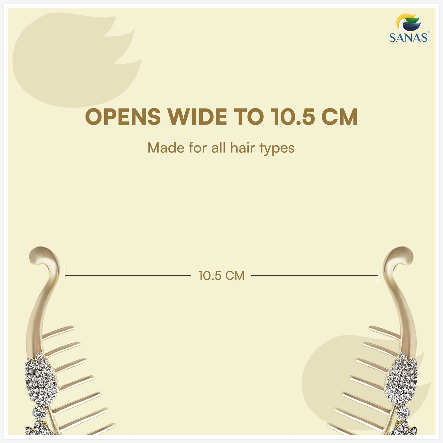 Sanas Metal Fishtail Banana Clip For Women 1 Pc