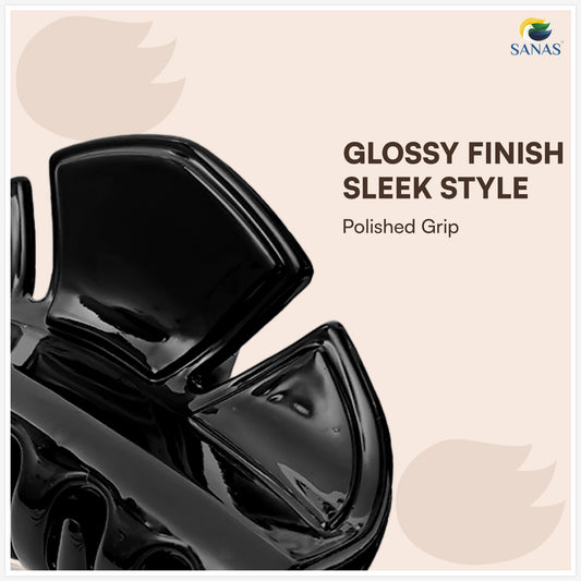 SANAS (3 Pcs) Korean Hair Claw Clips Stylish Aesthetic Fashion Hair Accessories for Women and Girls Versatile 3 Shades (3 Pcs)