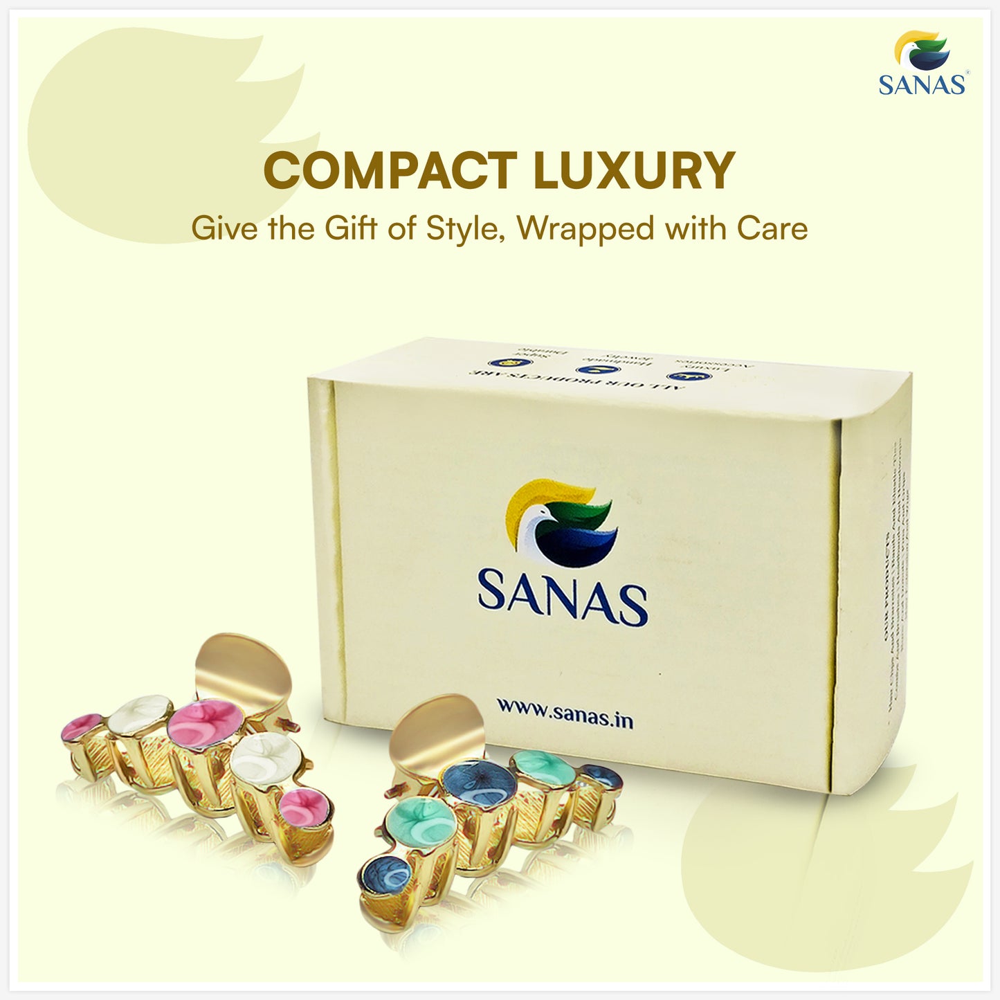 Sanas Multicolor Small Metal Clip - 4Pcs