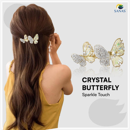 SANAS (1 Pc) Pair Butterfly Back Pin Hair Accessories for Women and Girls (1 Pc)