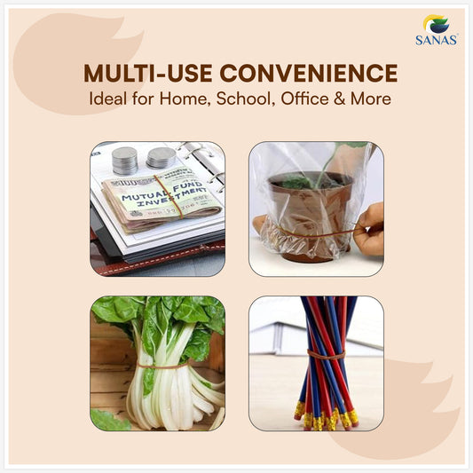 Sanas Medium Elastic Rubber Dark Brown 1100 Pcs