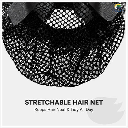 Sanas  Ribbon Barrette Bow Net (Black Net) 1 Pc