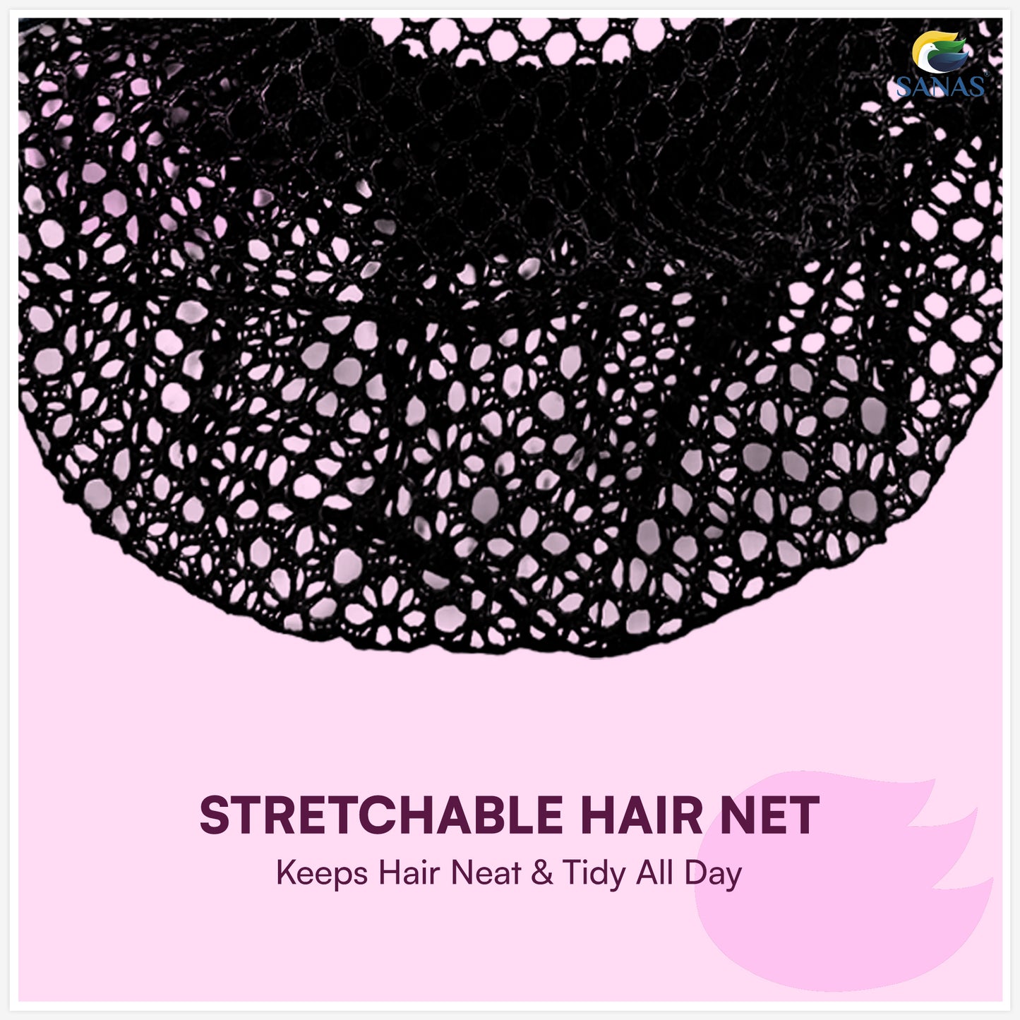 SANAS (1 Pc) Hair Clip Juda Net Shiny Purple Mesh Pattern Hair Accessories for Women (1 Pc)