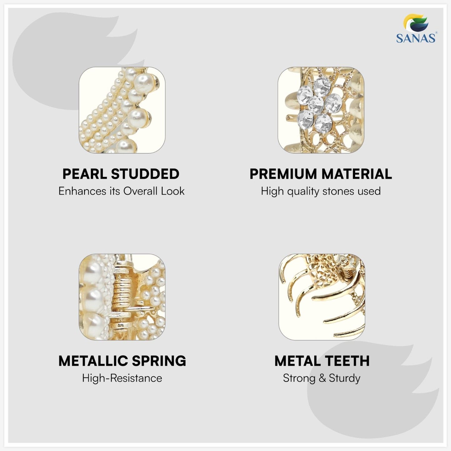 Butterfly Clips for Hair – Premium Gold Butterfly Hair Accessories with Pearl & Tassel, Strong Metal Butterfly Claw Clips for Women & Bridal Styling | Pick Any 3 Styles | Wedding & Party Wear Butterfly Hair Clutcher