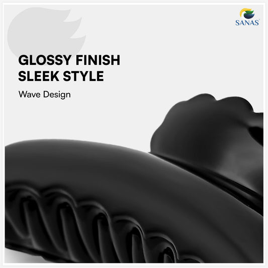 SANAS (2 Pcs) Hair Claw Clips Stylish Aesthetic Clutchers Hair Accessories for Women and Girls Versatile Black and Dual Tone (2 Pcs)