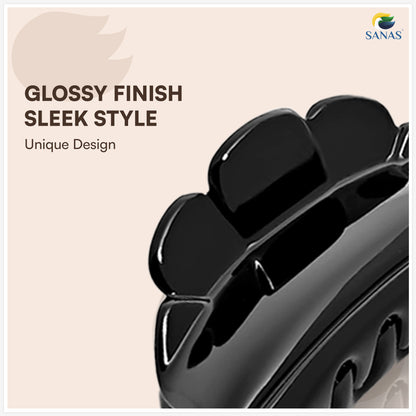 SANAS (3 Pcs) Small Hair Claw Clips Stylish Aesthetic Clutchers Cute Hair Accessories for Women and Girls Versatile 3 Shades (3 Pcs)