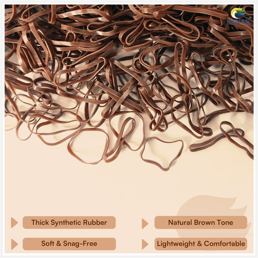 Sanas Medium Elastic Rubber Dark Brown 1100 Pcs