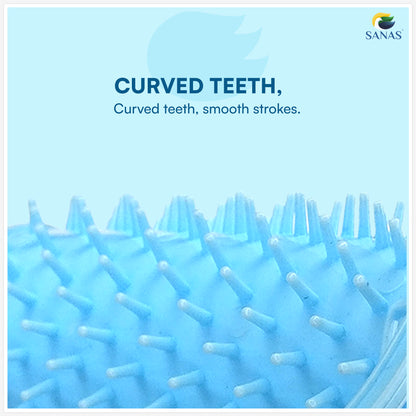 Sanas Soft Rubber Teeth Pocket Comb - 3Pcs