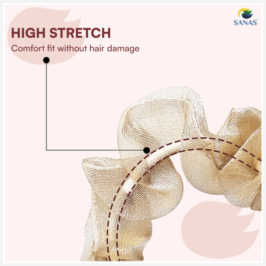 Sanas (10Pcs) Hair Scrunchies For Women Stone Rubber Band For Hair Ties For Women Beauty Accessories For Girls Gift Cute Scrunchies Set Cotton Hair Accessories For Woman Stylish  (Mixed Colors) (10Pcs)