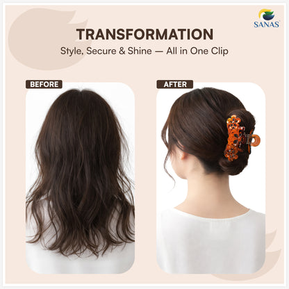 Elegant acrylic flower claw clip for women hairstyles