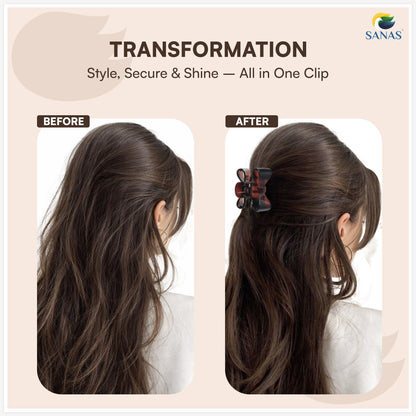 SANAS (3 Pcs) Bow Hair Clips Stylish Korean Claw Clips Aesthetic Cute Hair Accessories for Women and Girls Versatile 3 Shades (3 Pcs)