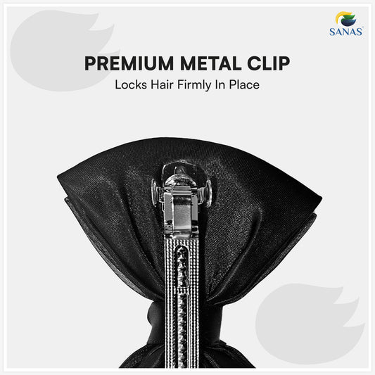 SANAS (1 Pc) Hair Clip Juda Net Fancy Barrette Hair Clips Hair Accessories for Women Attractive Black Mesh (1 Pc)