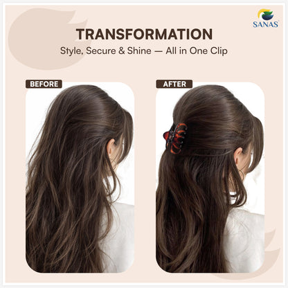 SANAS (4 Pcs) Stylish Small Hair Claw Clips Aesthetic Cute Hair Accessories for Women and Girls Versatile 4 Shades (4 Pcs)