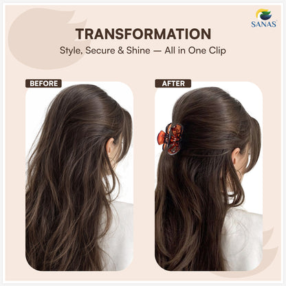 SANAS (3 Pcs) Bow Hair Clips Stylish Aesthetic Clutchers Cute Hair Accessories for Women and Girls Versatile 3 Shades (3 Pcs)