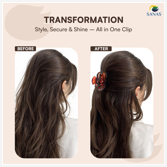 SANAS (3 Pcs) Bow Hair Clips Stylish Aesthetic Clutchers Cute Hair Accessories for Women and Girls Versatile 3 Shades (3 Pcs)