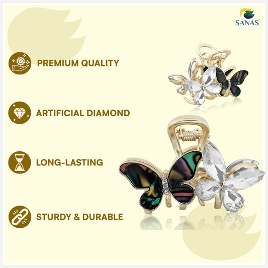 Sanas Duo Butterfly Clip For Women 1 Pcs