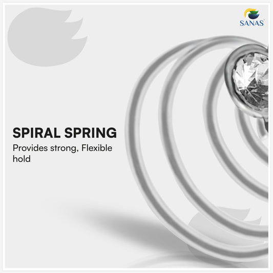 Sanas Crystal Butterfly Hair Bun Pin For Women Pack Of 12