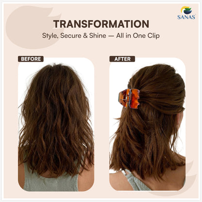 SANAS (6 Pcs) Acrylic Small Hair Clips Hair Accessories for Women and Girls (6 Pcs)