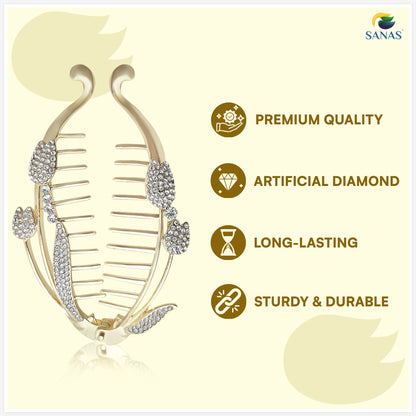 Sanas Metal Fishtail Banana Clip For Women 1 Pc