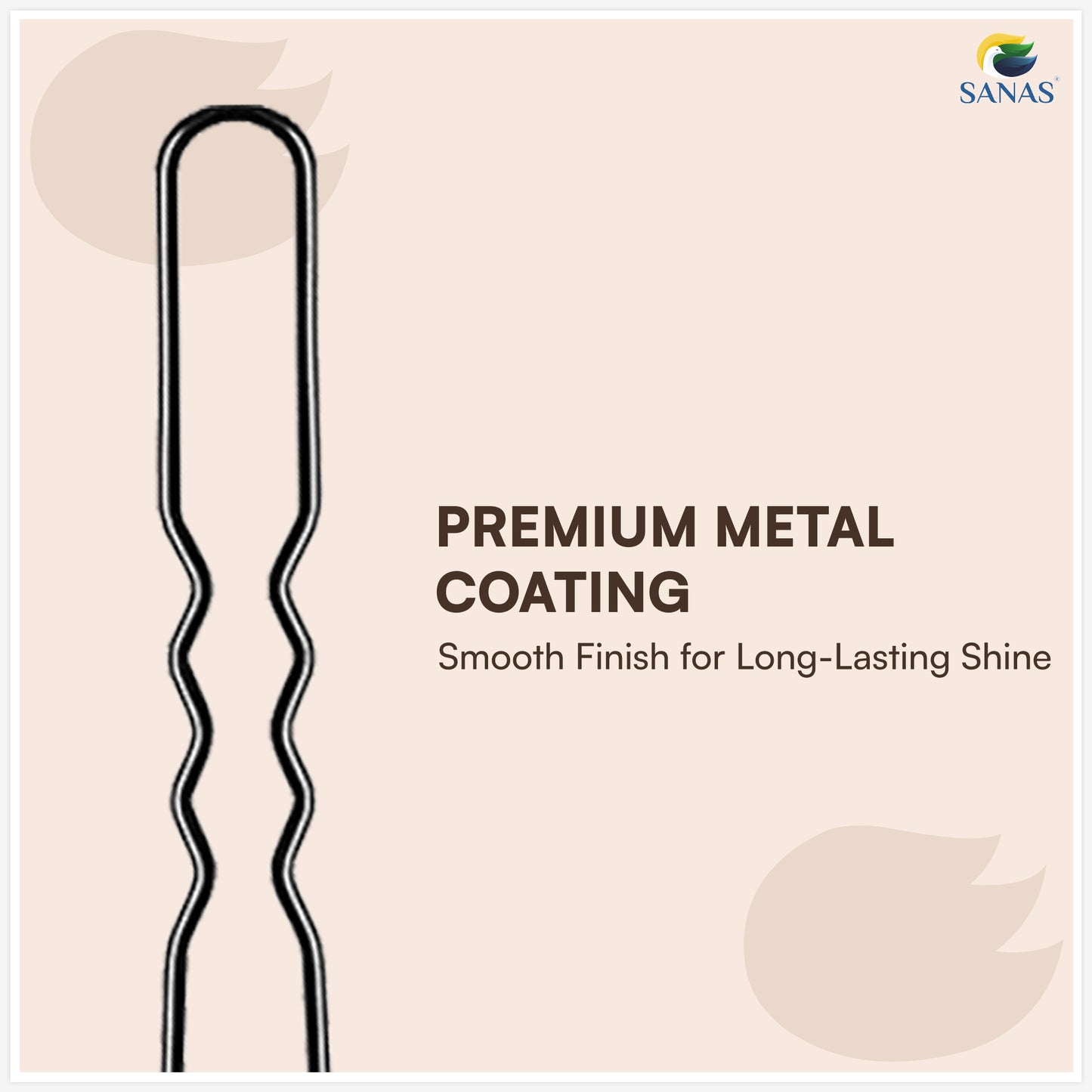 Hair clip with  premium metal coating 