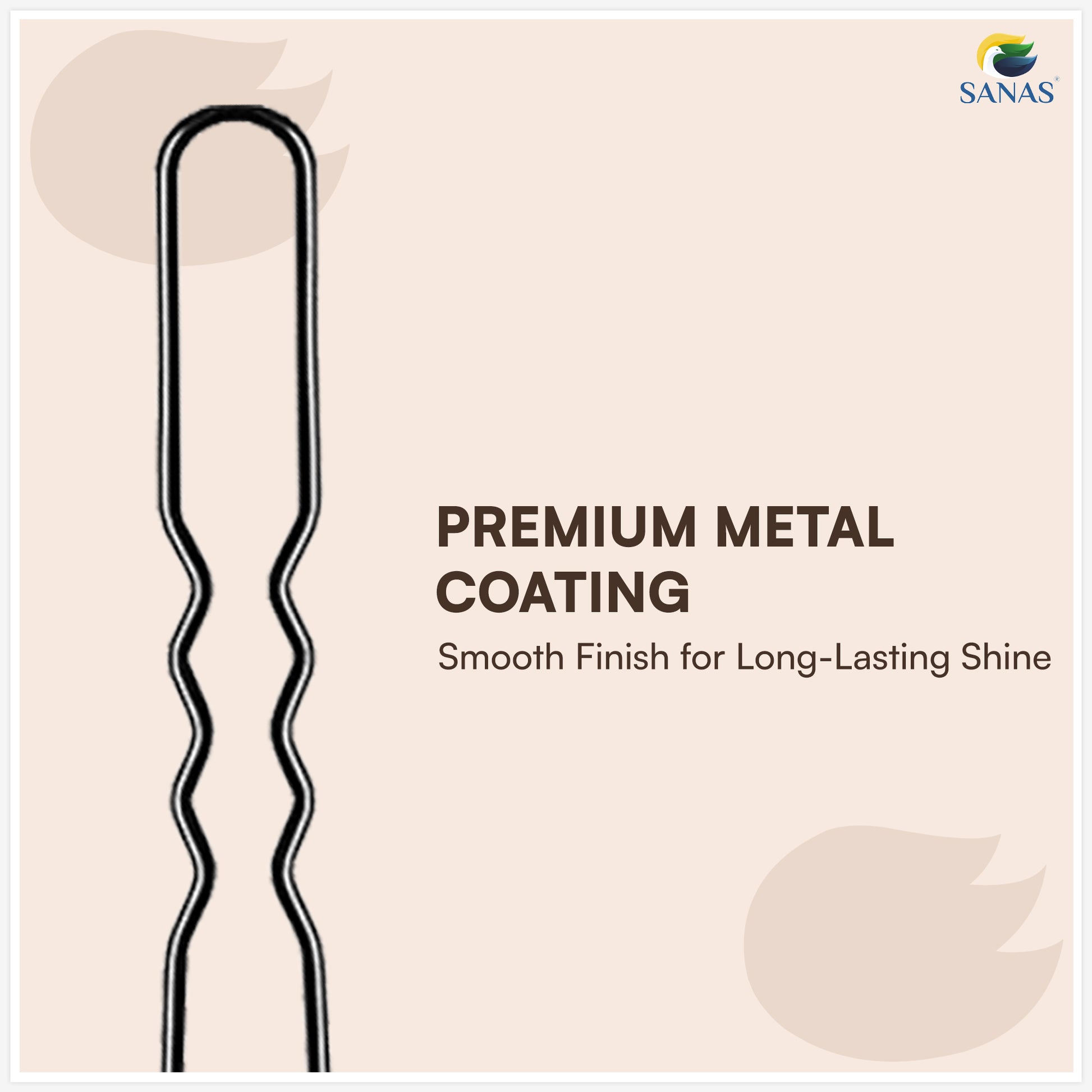 Hair clip with  premium metal coating 