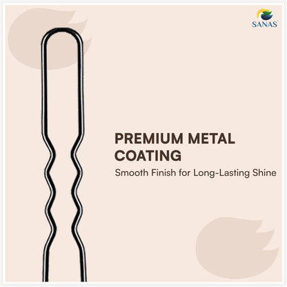 Hair clip with  premium metal coating 
