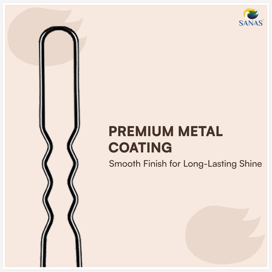 Hair clip with  premium metal coating 