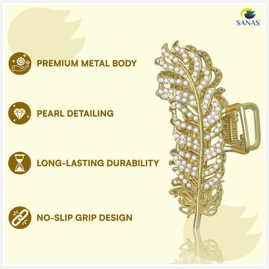 Sanas Pearl Hair Clips For Woman Stylish (1Pc)