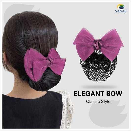 SANAS (1 Pc) Hair Clip Juda Net Shiny Purple Mesh Pattern Hair Accessories for Women (1 Pc)